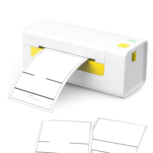 Marhynchus Thermodrucker mit USB-Anschluss, Hohe Effizienz, Thermodruck, Automatischer Backoff, Kompakte Struktur für Versandetikettenaufkleber, AC100–240 V (EU-Stecker 100-240 V) von Marhynchus