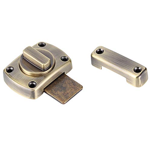 Marhynchus Türschloss, Zinklegierung Schiebetür Schloss Latch Screw/Fastener, Rotation 180 Grad, Verschleißresistant mit Schraubenbeschlägen, für Schrankschrank-Haustier, Hausgärtung zu Hause (Pin von Marhynchus