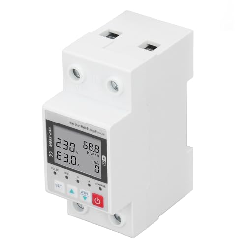 Marhynchus Unter Spannungsstromschutz, Power Protector WiFI -Überspannung Unterspannungsschutz 230 V 50 Hz 60 Hz 63A Fernbedienung, WLAN -Überspannungsschutzschutz (Keine Hintergrundbeleuchtung) von Marhynchus