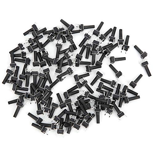 Mikrotaster, 6x6x15 Mm Taktiler Drucktastenschalter, DC12V 50 MA DIP Micro Momentary Tact Sortiment Kit, Drucktastenschalter für Elektronische Komponenten von Marhynchus