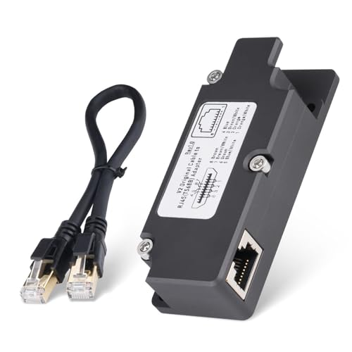 Rechteckiger Dish-Kabeladapter mit CAT8-Kabel, T568B-Pin, Nahtlose Verbindung mit PoE-Stromversorgung für Dishy V2 auf PoE-Injektor-RJ45-Adapter von Marhynchus