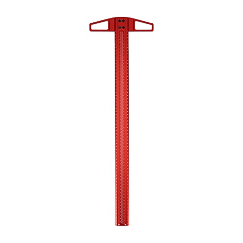 T-Typ Holzbearbeitungslineal Dimensionale Messung Maßstäbe Winkel Winkelmesser Lochpositionierung Anreißlehre Aluminiumlegierung Tischler Messen Markierwerkzeug[600mm (T600)] von Marhynchus