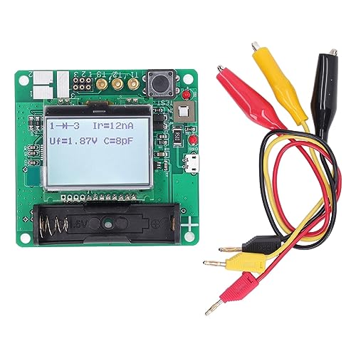 Transistortester LCD-Display, ESR-Induktivitäts-Kapazitätsmessgerät, Schnelle Reaktion, mit Automatischer Abschaltung für Heimwerker von Marhynchus