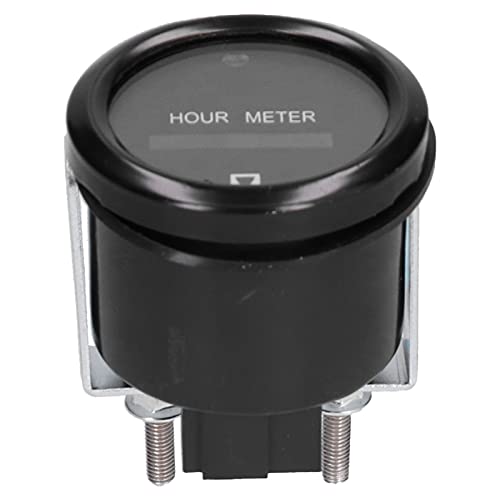 Wasserdichter Betriebsstundenzähler Instrumente Uhren AC/DC 12-36V Professioneller Quarz-Betriebsstundenzähler mit Kontrollleuchte Verwendet für Boote Motorräder Autos von Marhynchus