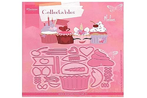 Marianne Design COL1481 Collectables, Cupcakes, für Detaillierte Stanzformen und Prägedetails im Papierhandwerk, Rosa, Eine größe von Marianne Design