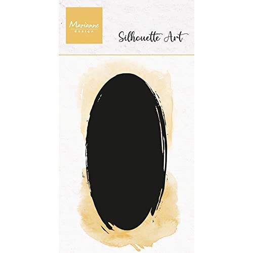 Marianne Design CS1123 Clear Silikonstempel, Silhouette Kunst Oval, zum Stanzen Bastelarbeiten und Präzision Stamping Papercrafts, transparent, One Size von Marianne Design