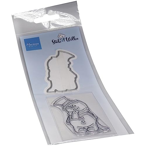 Marianne Design CS1139 Clear Silikonstempel, Schneemann, zum Stanzen Bastelarbeiten und Präzision Stamping Papercrafts, transparent, One Size von Marianne Design