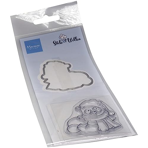 Marianne Design CS1140 Clear Silikonstempel, Schneepanda, zum Stanzen Bastelarbeiten und Präzision Stamping Papercrafts, transparent, One Size von Marianne Design