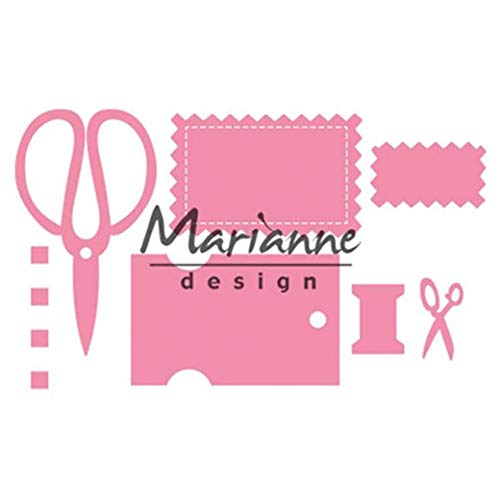 Marianne Design Collectables Eline's Craft Dates, Metal, Pink, 15.0 x 21.0 x 0.5 cm von Marianne Design