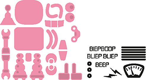 Marianne Design Collectables Roboter-Stempel und Stanzschablone für die Kartengestaltung und Scrapbooking, Metal, pink, 8.4 x 10 x 0.4 cm von Marianne Design