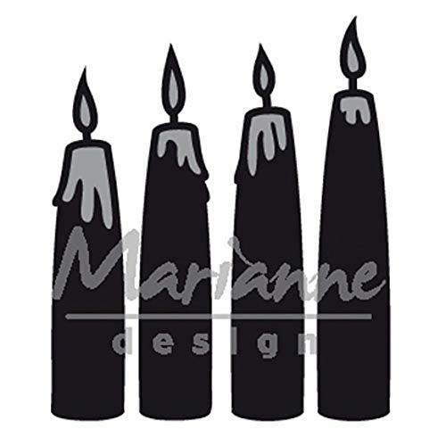 Marianne Design Craftables Advent Candles, Metal, Black, 8.0 x 14.0 x 0.5 cm von Marianne Design