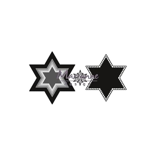 Marianne Design Craftables Basic Christmas Star, Metall, Schwarz, 18 x 14.5 x 0.5 cm von Marianne Design