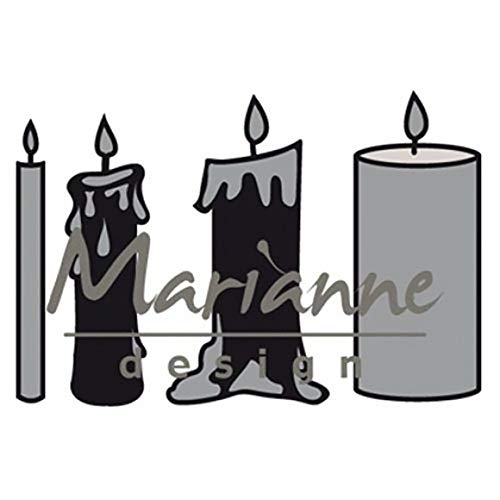 Marianne Design Craftables Candles Set, Metal, Black, 11.0 x 11.0 x 0.5 cm von Marianne Design