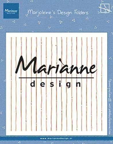 Marianne Design DF3456 Design Folder Marjoleine's strepen Prägefolder, Streifen, für Papierbasteln, Kunststoff, Weiß, S von Marianne Design