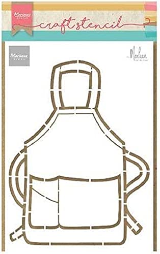 Marianne Design PS8085 Kunst und Handwerk Mask Schablone, Schürze, für Scrapbooking, Kartengestaltun und Papierbasteln, weiß, 21x14.9cm von Marianne Design