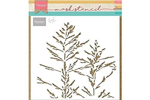 Marianne Design PS8127 Kunst und Handwerk Mask Schablone, Tiny's Indianergras, für Scrapbooking, Kartengestaltun und Papierbasteln, White, One Size von Marianne Design