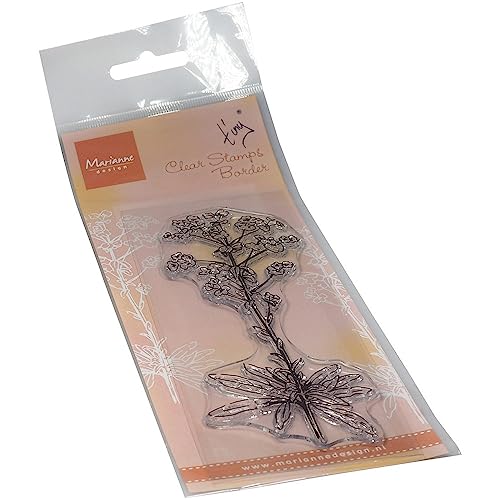 Marianne Design TC0914 Clear Silikonstempel, Winzige Ränder-Euphorbia, zum Stanzen Bastelarbeiten und Präzision Stamping Papercrafts, transparent, One Size von Marianne Design