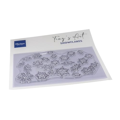 Marianne Design TC0916 Clear Silikonstempel, Tiny's Art-Schneeflocken, zum Stanzen Bastelarbeiten und Präzision Stamping Papercrafts, transparent, One Size von Marianne Design