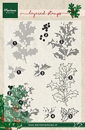 Marianne Design Tiny's Holly Clear Layering Stempel-Set, Synthetisches Material, 22,7 x 12,9 x 0,4 cm Marianne Design Tiny's Holly Clear Layering Stempel-Set, Synthetisches Material, 22,7 x 12,9 x 0,4 cm von Marianne Design