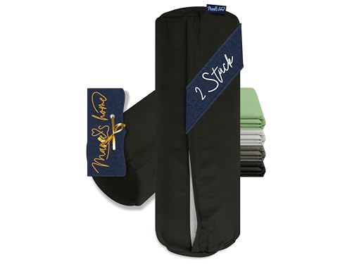 Marie´s Home 2 Stück Kissenbezug Velvety Soft Bezug für Nackenrolle 1615.2355, ca. 40 x 15 cm, schwarz Marie´s Home 2 Stück Kissenbezug Velvety Soft Bezug für Nackenrolle 1615.2355, ca. 40 x 15 cm, schwarz von Marie´s Home