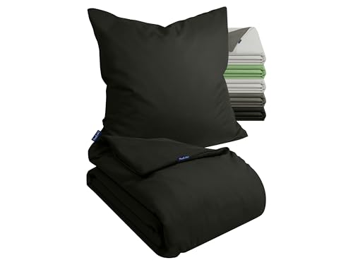 Marie´s Home Velvety Soft Bettwäsche 135x200 Bettwäsche Ultra weich - Bettbezug + 1 Kissenbezug 80x80 2-teiliges Set 1629.2376, 135 x 200 + 80 x 80 cm, schwarz Marie´s Home Velvety Soft Bettwäsche 135x200 Bettwäsche Ultra weich - Bettbezug + 1 Kissenbezug 80x80 2-teiliges Set 1629.2376, 135 x 200 + 80 x 80 cm, schwarz von Marie´s Home