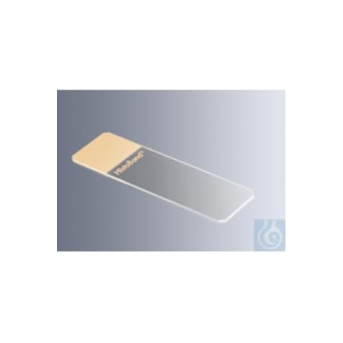 Marienfeld HistoBond + S Kalknatronglas Klebemikroskop-Objektträger mit 90° Geschliffenen Kanten, 4 Ecken Geschliffen, 45° Abgeschrägt, Orange, 76 mm Tiefe, 26 mm Breite, 1 mm Stärke, 2000 Stück Marienfeld HistoBond + S Kalknatronglas Klebemikroskop-Objektträger mit 90° Geschliffenen Kanten, 4 Ecken Geschliffen, 45° Abgeschrägt, Orange, 76 mm Tiefe, 26 mm Breite, 1 mm Stärke, 2000 Stück von Marienfeld