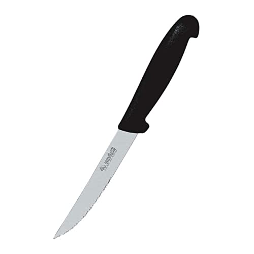 Marietti 1125P BISTECCA Praktisch Steakmesser, Wellenschliff, Schwarz, 11.5cm Klingenlänge, 6 Stück Marietti 1125P BISTECCA Praktisch Steakmesser, Wellenschliff, Schwarz, 11.5cm Klingenlänge, 6 Stück von Marietti