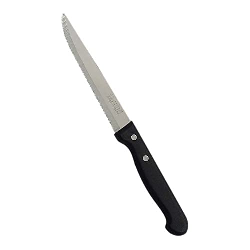 Marietti 112R BISTECCA RIVETTATA Steakmesser, Wellenschliff, Schwarz, 11.5cm Klingenlänge, 6 Stück von Vigor Blinky