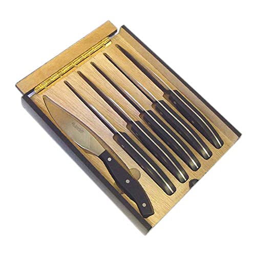 Marietti 2125F Eleganter Holzmesserhalter mit 6-tlg. Steakmesser-Set von Marietti