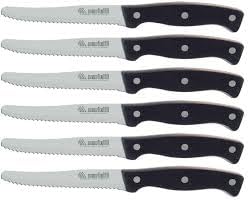 Marietti 24FT TAVOLA Tafelmesser, 11 cm Gezahnt Klinge, Grau/Schwarz von Marietti