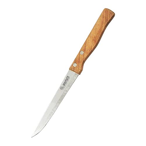 Marietti 422.00 Steakmesser mit Genietetem Holzgriff, 11,5 cm Fein Gezahnte Klinge, 6 Stück Marietti 422.00 Steakmesser mit Genietetem Holzgriff, 11,5 cm Fein Gezahnte Klinge, 6 Stück von Marietti