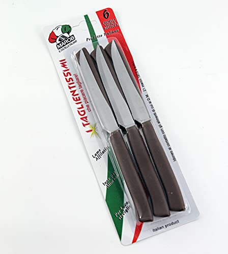 Marietti 43TF Bistecca Dentata Tischmesser, 11cm Klingenlänge, Synthetik, 6 Stück Marietti 43TF Bistecca Dentata Tischmesser, 11cm Klingenlänge, Synthetik, 6 Stück von Marietti