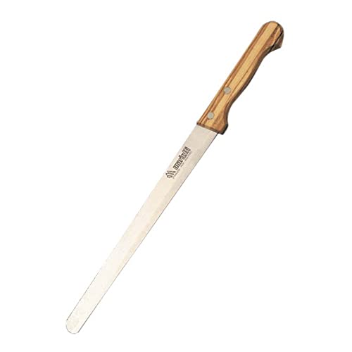 Marietti 440.00 PROSCIUTTO SALMONE Aufschnittmesser mit Genietetem Holzgriff, 26 cm Glatte Klinge von Marietti