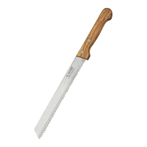 Marietti 443.00 PANE Brotmesser mit Genietetem Holzgriff, 22 cm Wellenschliff von Marietti