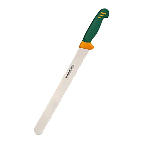 Marietti BRD31 PANE Brotmesser, Gezahnte Klinge, Grün/Orange, 31cm Klingenlänge von Marietti