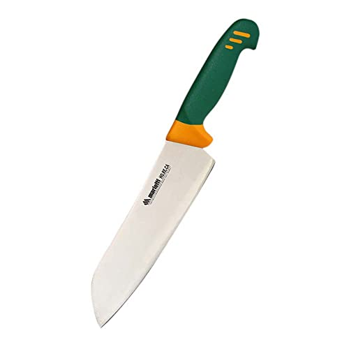 Marietti STK18 SANTOKU Kochmesser, Glatte Klinge, Grün/Orange, 18cm Klingenlänge von Marietti