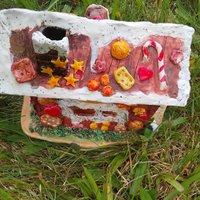 Lebkuchen Keramik Teelichthaus von Marifalk