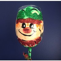 Weihnachtselfe in Weinglas Handbemalt von MarigoldsMessage