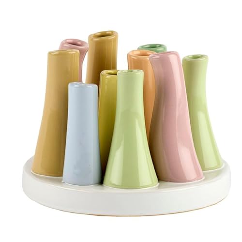 Mariles Vasen Set auf Sockel Blumenvasen Blumengefäß Tischdeko Tafeldeko Blumendeko 14 ⌀ Pastel von Mariles