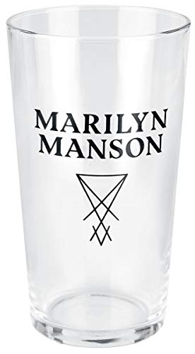 Marilyn Manson Logo Pint-Glas klar von Marilyn Manson