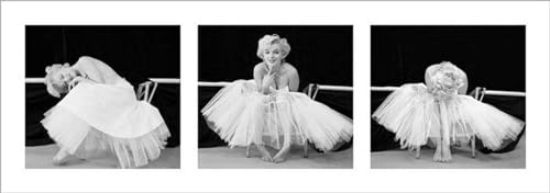 Marilyn Monroe Ballerina Triptych Kunstdrucke, Papier, Mehrfarbig, 33 x 95 cm von Marilyn Monroe