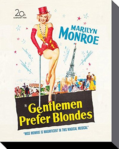 Marilyn Monroe Leinwanddruck Gentlemen Prefer Blondes 40 x 50 cm, Polyester, Mehrfarbig, 40x50x3.2 cm von Marilyn Monroe