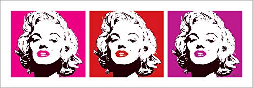 Marilyn Monroe "Red Triptych 33 x 95 cm Kunstdruck, Mehrfarbig von Marilyn Monroe