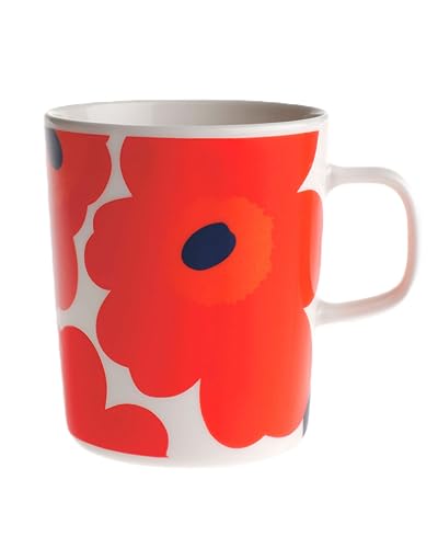 Marimekko - Oiva/Unikko - Tasse - Rot - Ø8xH9,5cm - 2,5 dl - 1 Stück von Marimekko