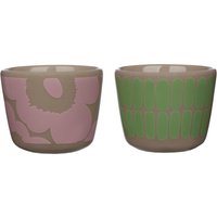 Marimekko - Alku Eierbecher (2er-Set), terra / mint / pink von Marimekko