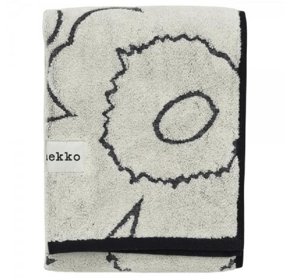 Marimekko Badetücher Handtuch Piirto Unikko Ivory / Black (50x100cm) von Marimekko
