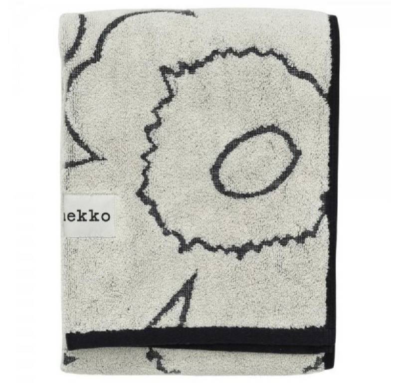 Marimekko Badetücher Handtuch Piirto Unikko Ivory / Black (50x100cm) von Marimekko
