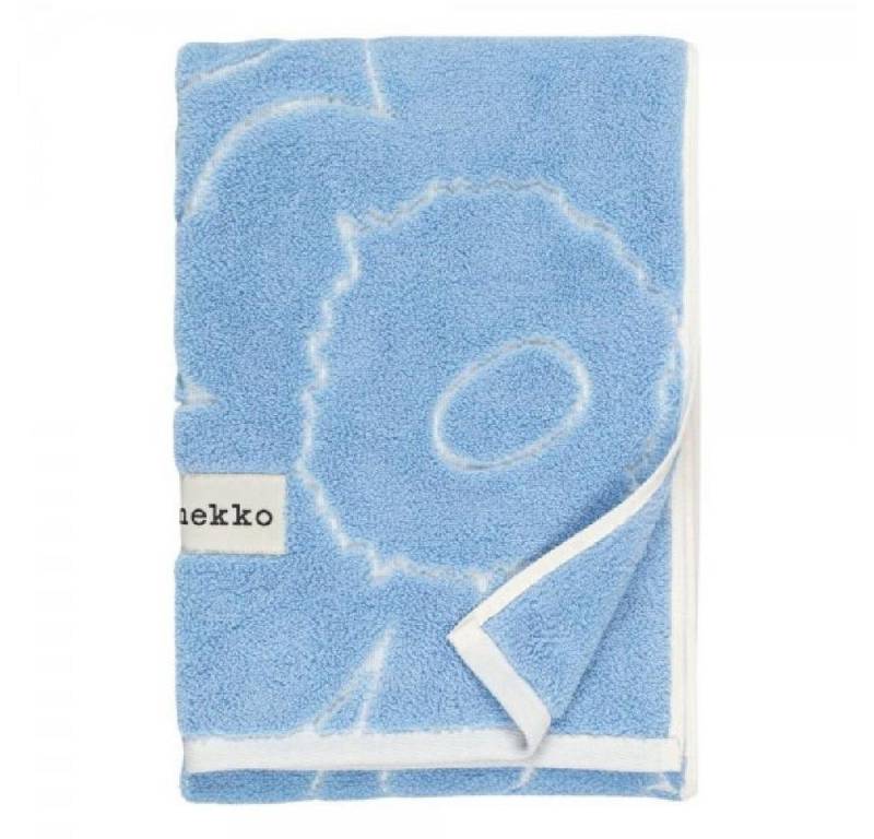 Marimekko Badetücher Handtuch Piirto Unikko Light Blue Off White (50x100cm) von Marimekko