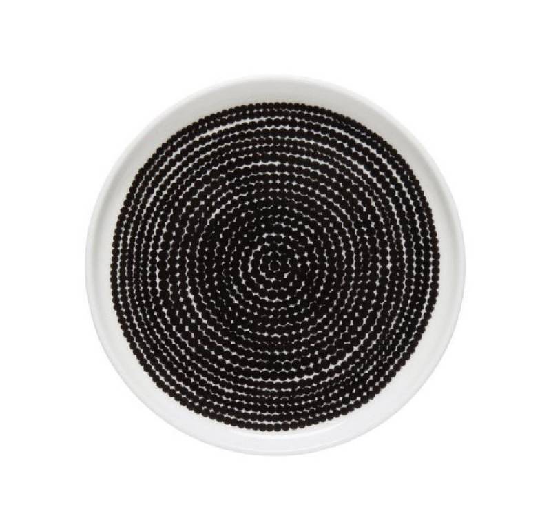 Marimekko Frühstücksteller Kleiner Teller Oiva-Siirtolapuutarha Weiß-Schwarz (13,5cm) von Marimekko