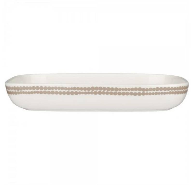 Marimekko Frühstücksteller Teller Oiva Siirtolapuutarha White-Clay (18x25cm) von Marimekko